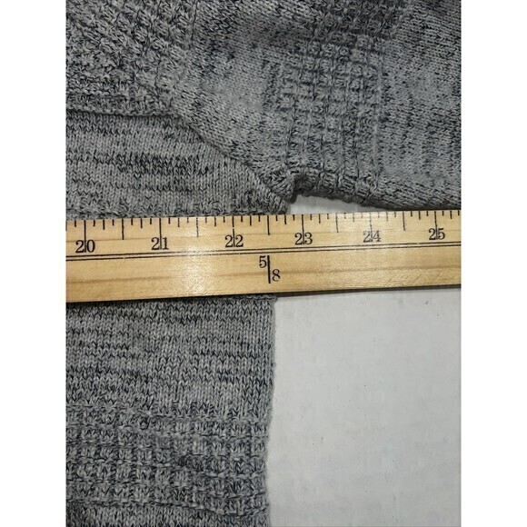 Carbon 2 Cobalt Striped Elbow Patch Gray Textured Sweater‎ Men Size Large - Picture 4 of 9